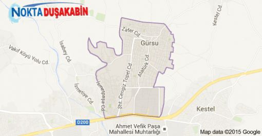 bursa Gürsu haritası bursa Gürsu haritası