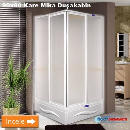 90x90 Kare Mika Camlı Duşakabin Fiyatları  