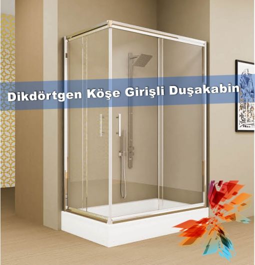 Lüks Camlı Duşakabin+Duşteknesi ND106 