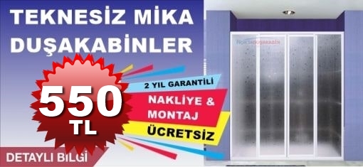 İki Duvar Arası Teknesiz Mika Duşakabin İki Duvar Arası Teknesiz Mika Duşakabin ND400