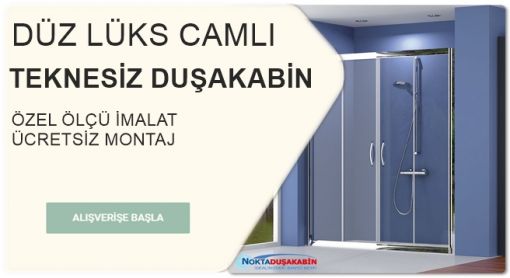 Düz Cam Duşakabin iki duvar arası teknesiz