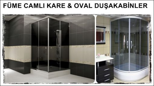 Füme Cam Duşakabin kare ve oval  