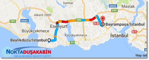 İstanbul, Beylikdüzü - İstanbul, Bayrampaşa arası Duşakabin Servisi 