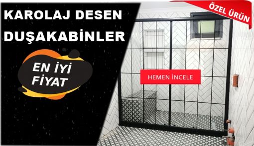 Karolaj Desenli Cam duşakabinler 