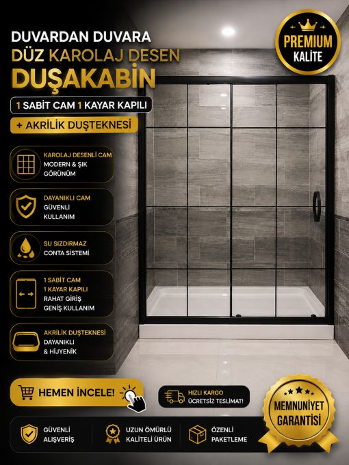 Karolaj Desen Duşakabin+Duşteknesi KD104 