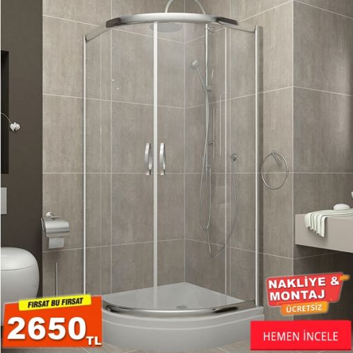 Lüks Camlı Duşakabin+Duşteknesi ND100 Lüks Camlı Duşakabin+Duşteknesi ND100