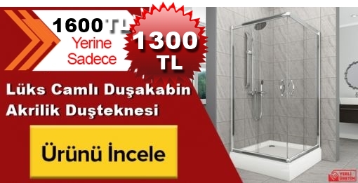 Tekneli Cam Duşakabin Tekneli Cam Duşakabin+duşteknesi
