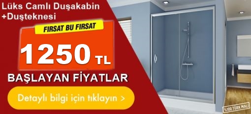 Lüks Camlı Duşakabin+Duşteknesi ND107 Lüks Camlı Duşakabin+Duşteknesi ND107