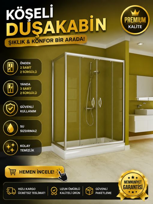Lüks Camlı Duşakabin ND123 