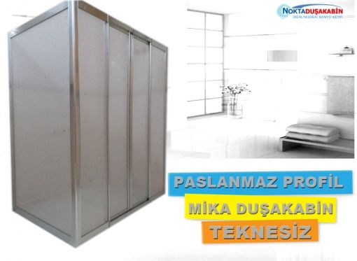 Paslanmaz Krom Profil Çerçeveli Duşakabin Paslanmaz Krom Profil Çerçeveli Duşakabin