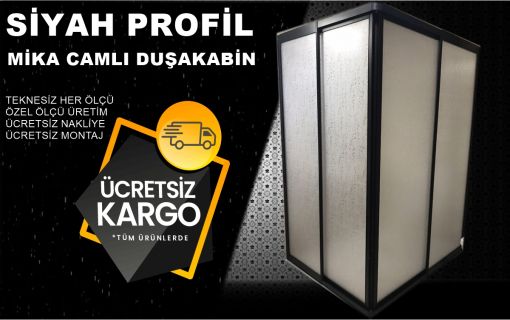 Siyah Profil Mika Duşakabin Modelleri 