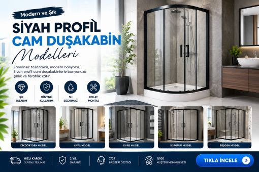 SİYAH DUŞAKABİN MODELLERİ 