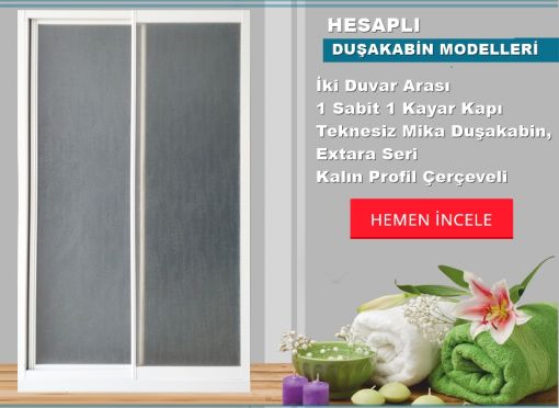  İki Duvar Arası Teknesiz Mika Duşakabin ND401