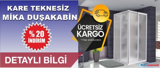 Kare Teknesiz Mika Duşkabin Nd404 logo