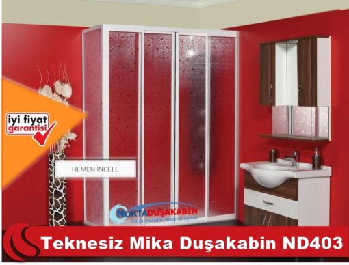 Teknesiz Mika Duşakabin ND403 Teknesiz Mika Duşakabin ND403