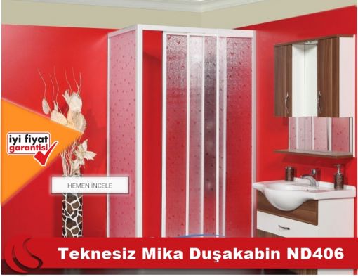 Teknesiz Mika Duşakabin ND406 Teknesiz Mika Duşakabin ND406