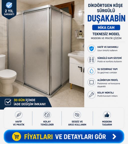 Teknesiz Mika Duşakabin ND408 