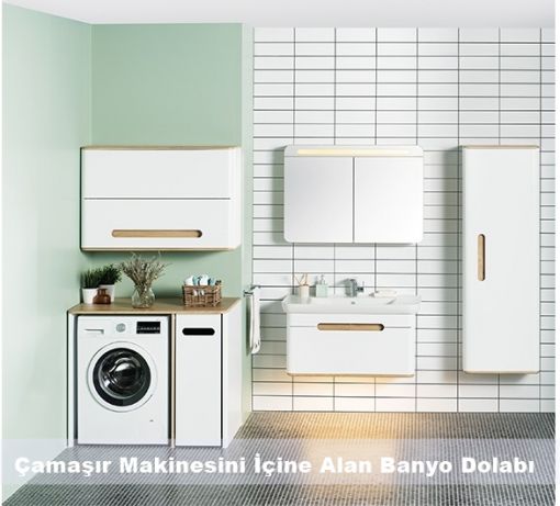 Vitra Çamaşır Makinesini İçine Alan Banyo Dolabı 